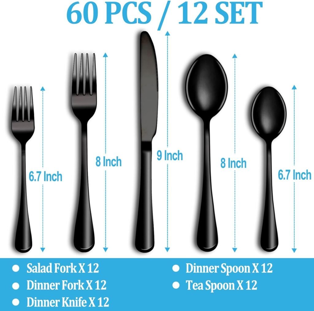 30 Piece Silverware Set Service for 6,Premium Stainless Steel Mirror Polished Cutlery Utensil Set,Durable Home Kitchen Eating Tableware Set,Include Fork Knife Spoon Set,Dishwasher Safe