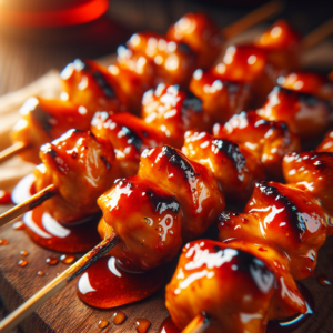 honey sriracha chicken skewers recipe 1