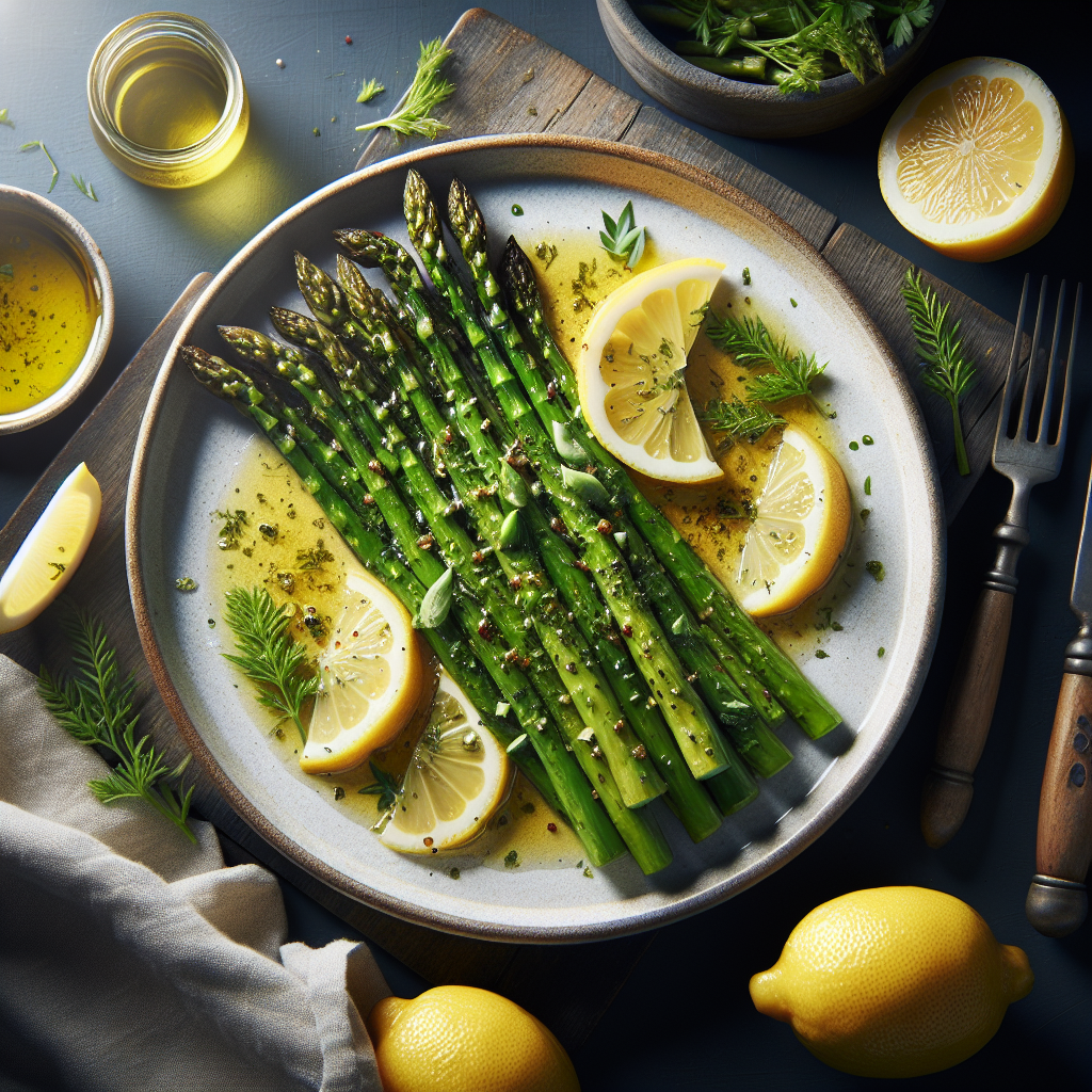 Lemon Herb Roasted Asparagus Recipe