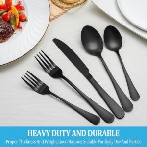 premium stainless steel flatware set review