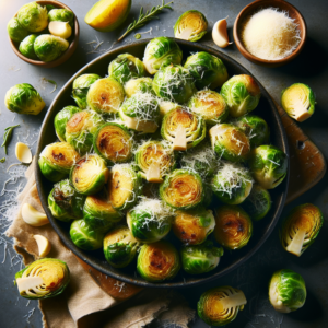 roasted garlic parmesan brussels sprouts recipe