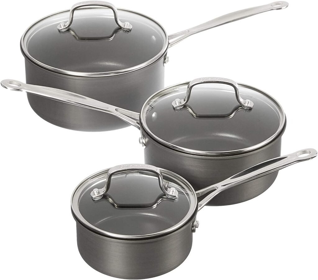 Cuisinart 17-Piece Cookware Set, Chefs Classic Nonstick Hard Anodized, 66-17