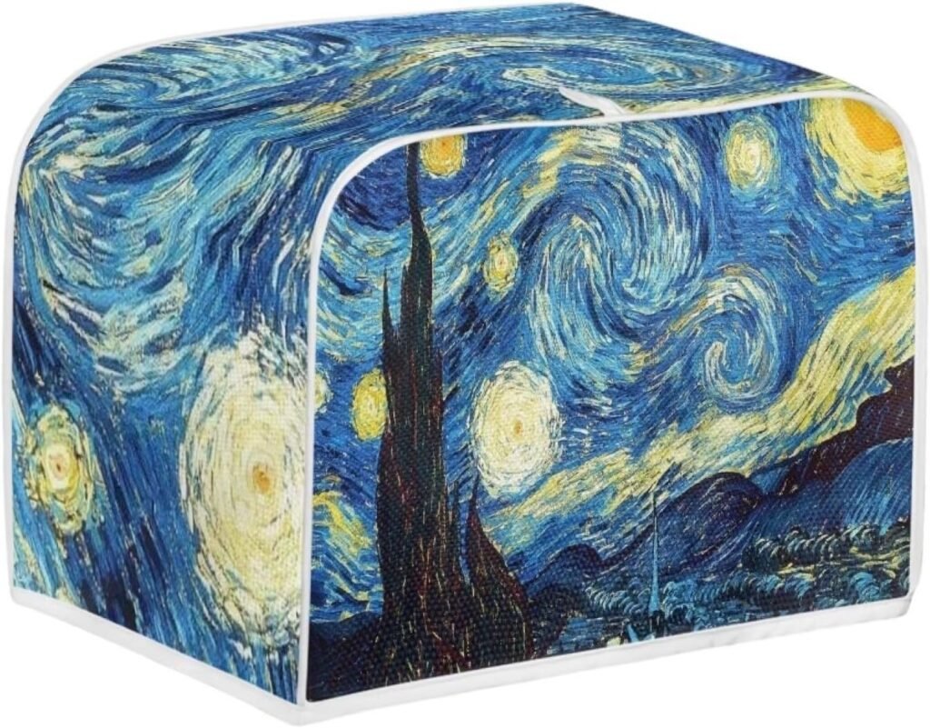 FOR U DESIGNS Universe Print Toaster Cover 4 Slice, Washable Small Kitchen Appliance Bread Maker Cover, Dust and Fingerprint Protection