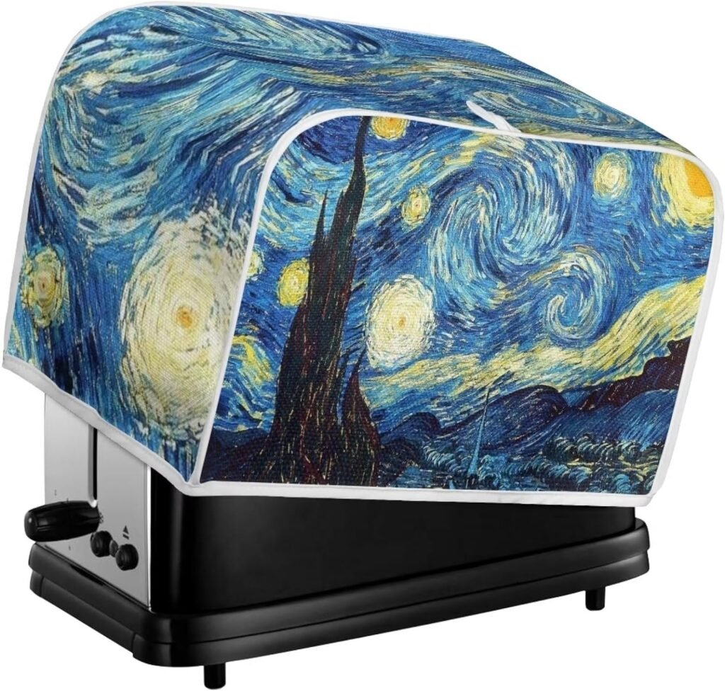 FOR U DESIGNS Universe Print Toaster Cover 4 Slice, Washable Small Kitchen Appliance Bread Maker Cover, Dust and Fingerprint Protection