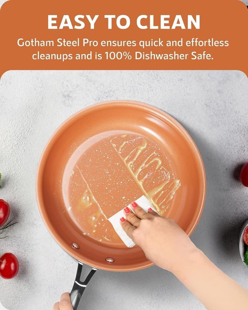 Gotham Steel Professional – Hard Anodized Nonstick Pots and Pans Set - 13 Piece Premium Cookware Set with Ultimate Nonstick Ceramic  Titanium Coating, Oven  Dishwasher Safe