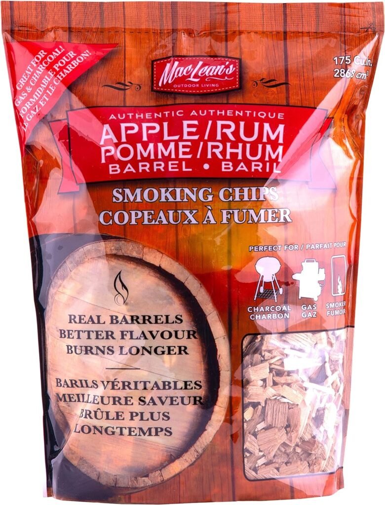 MacLeans Outdoor Wood BBQ Smoking Chips, Apple and Rum Barrel