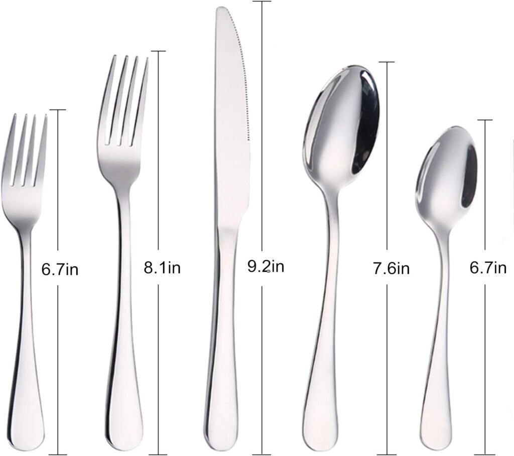 Silverware Set,SHARECOOK 20-Piece Stainless Steel Flatware Set,Kitchen Utensil Set Service for 4,Tableware Cutlery Set for Home and Restaurant, Dishwasher Safe