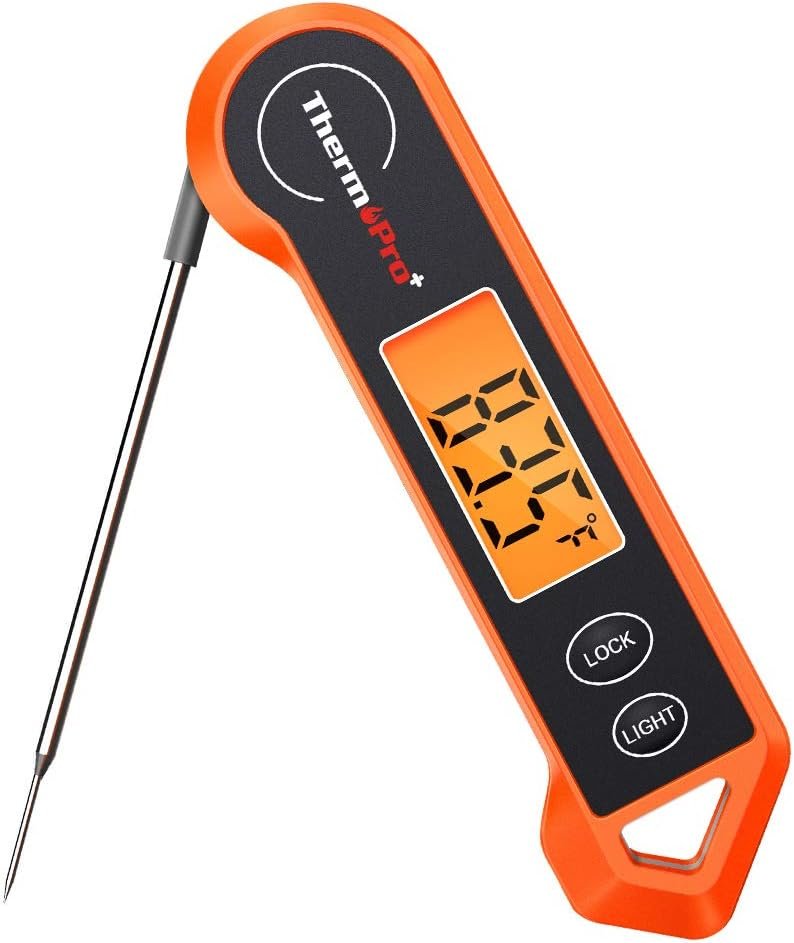 ThermoPro TP19H Digital Meat Thermometer for Cooking with Ambidextrous Backlit, Waterproof Kitchen Food BBQ Grill Smoker Oil Fry Candy Instant Read