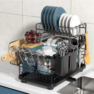 aonee 2 tier dish drying rack review