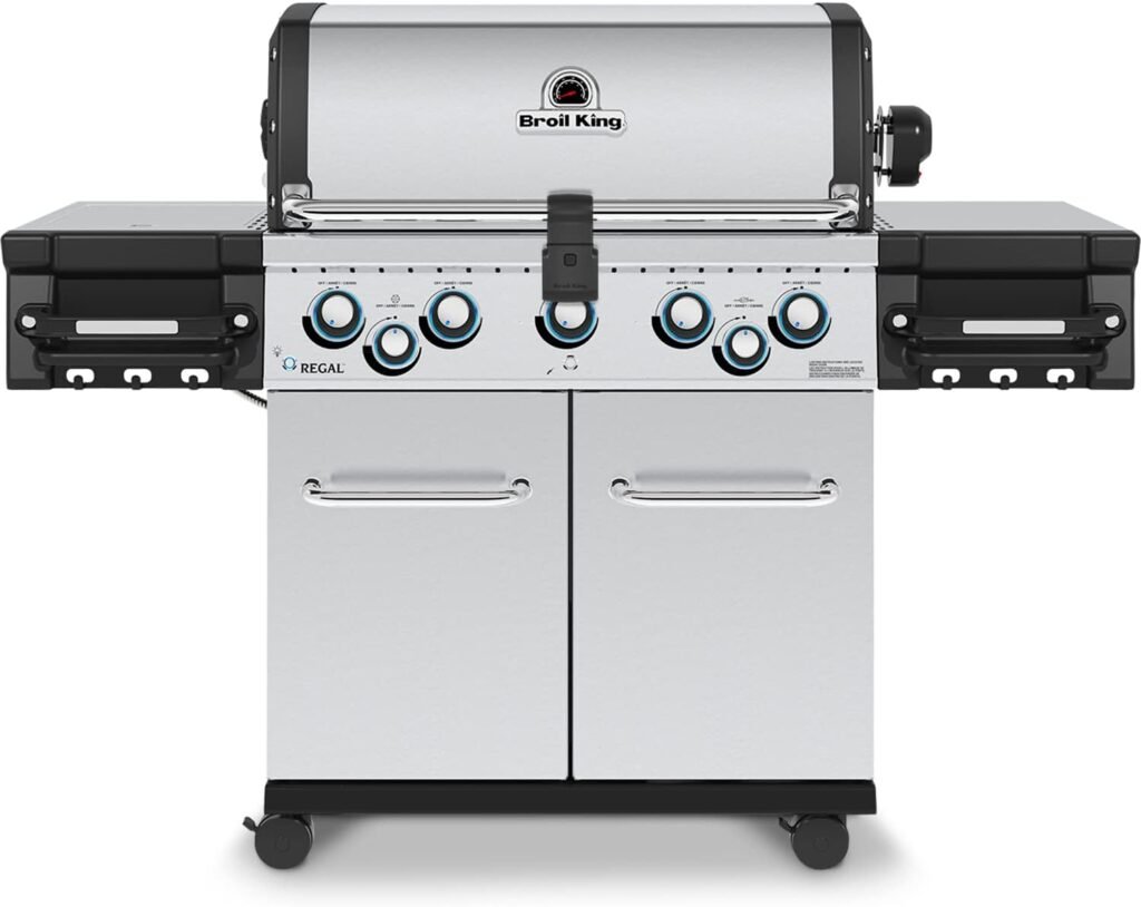 Broil King Regal S 590 Pro Natural Gas Grill - Premium 5-Burner Stainless Steel BBQ