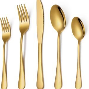 gold silverware set review