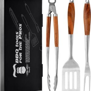 grilaz heavy duty rosewood bbq grilling tools set review