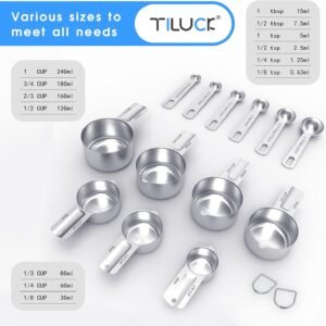 tiluck stainless steel measuring cups spoons set review