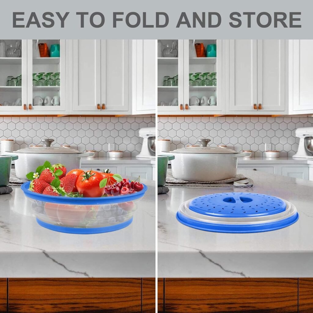 2 in 1, Aidacom Microwave Place Mat  Food Cover- Mat as Bowl Holder, for Splatter Guard, Multi-use: Silicone Trivet, Pot Holders, Drying, Baking, Utensils Rest for Kitchen Counter, Grey