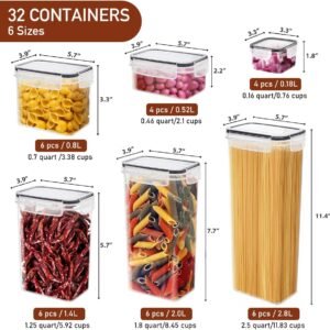 68 pcs airtight food storage containers with lids bpa freecereal containers storage for kitchen pantry organization and 1 2