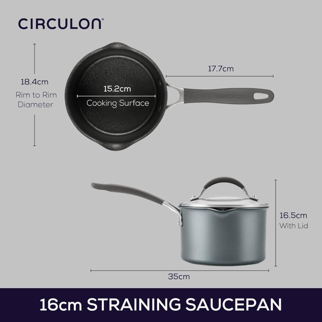 Circulon A1 Series with ScratchDefense Technology Nonstick Induction Cookware/Pots and Pans Set, 9 Piece, Graphite