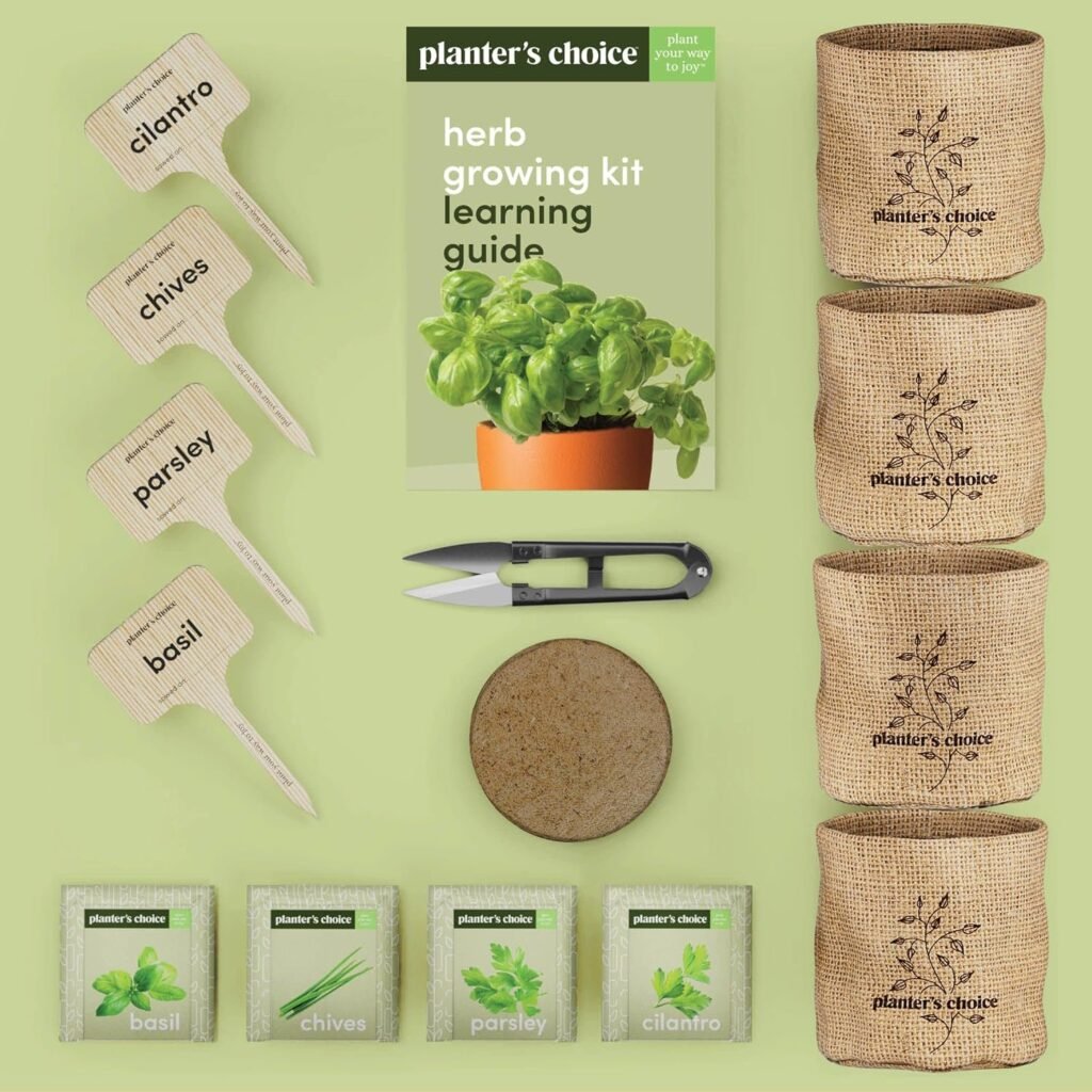 Indoor Herb Garden Starter Kit - Cooking Gifts for Women Gardener - Creative Kitchen Gift for Plant Lovers - Home Herb Growing, Gardening Seeds + Step by Step Guide - Vegan Gift Ideas for Lover