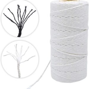 jijacraft 328 feet cotton butchers twine2mm thick kitchen cooking twine for meatsausages3ply beige cotton twine macrame 1 4