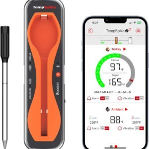 thermopro tempspike 500ft wireless meat thermometer bluetooth meat thermometer wireless for turkey beef lamb meat thermo