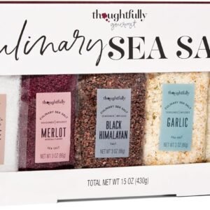 thoughtfully gourmet culinary sea salts gift set add flavor to meats vegetables and more gourmet sea salt flavors includ 2