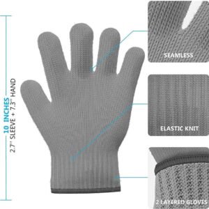 1 pair grey heat resistant gloves oven gloves heat resistant with fingers oven mitts kitchen pot holders cotton gloves k 2