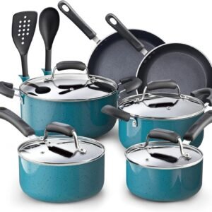 cook n home pots and pans nonstick cookware set 12 piece kitchen cooking set with frying pans and saucepans induction co