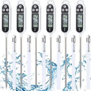 copkim 6 pcs meat thermometer food thermometer with probe water liquid instant read digital thermometer cooking thermome 2