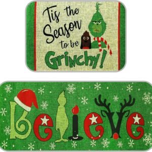 czs christmas kitchen rugs and mats set of 2 christmas kitchen mats christmas winter holiday party low profile kitchen r