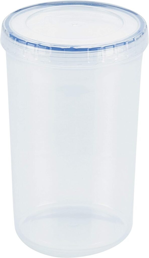 LOCK  LOCK Easy Essentials Twist Food Storage lids/Airtight containers, BPA Free, Tall-44 oz-for Pasta, Clear