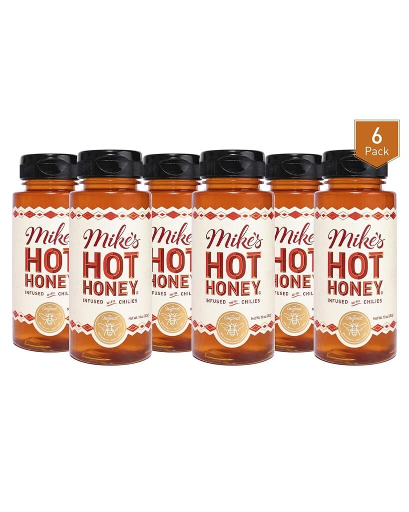 Mikes Hot Honey, Americas #1 Brand of Hot Honey, Spicy Honey, All Natural 100% Pure Honey Infused with Chili Peppers, Gluten-Free, Paleo-Friendly (10oz Bottle, 1 Pack)