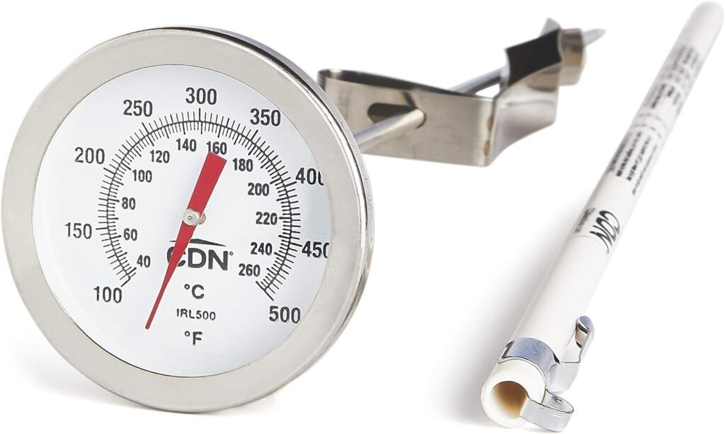 CDN IRL500 Long Stem Fry Thermometer – 12,Silver