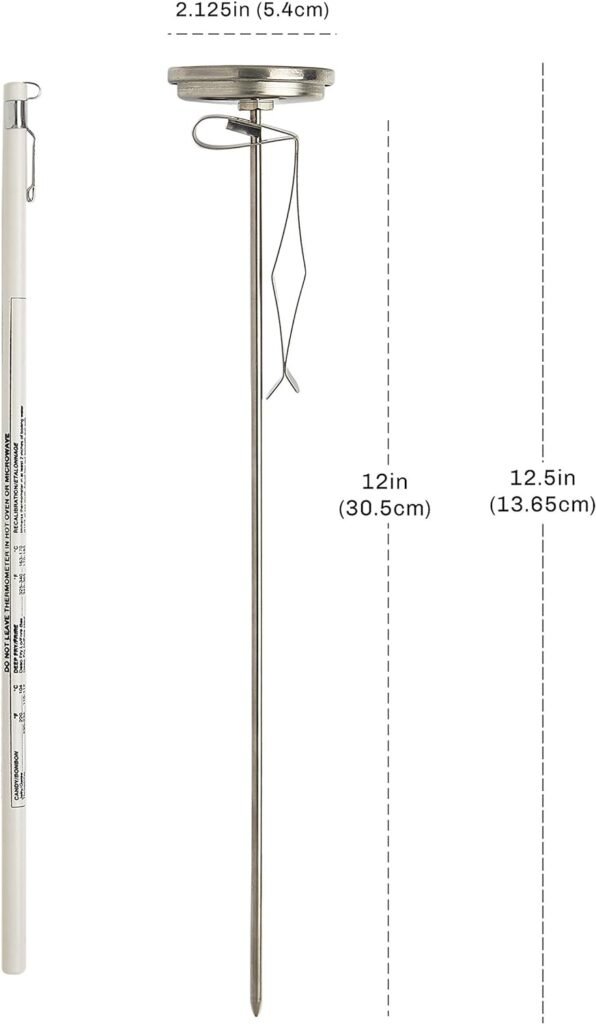 CDN IRL500 Long Stem Fry Thermometer – 12,Silver