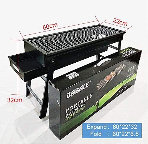 Charcoal Grill,Portable for Barbecue, Folding BBQ Grill, Small for Outdoor Camping Hiking Picnics Traveling 24x13x9