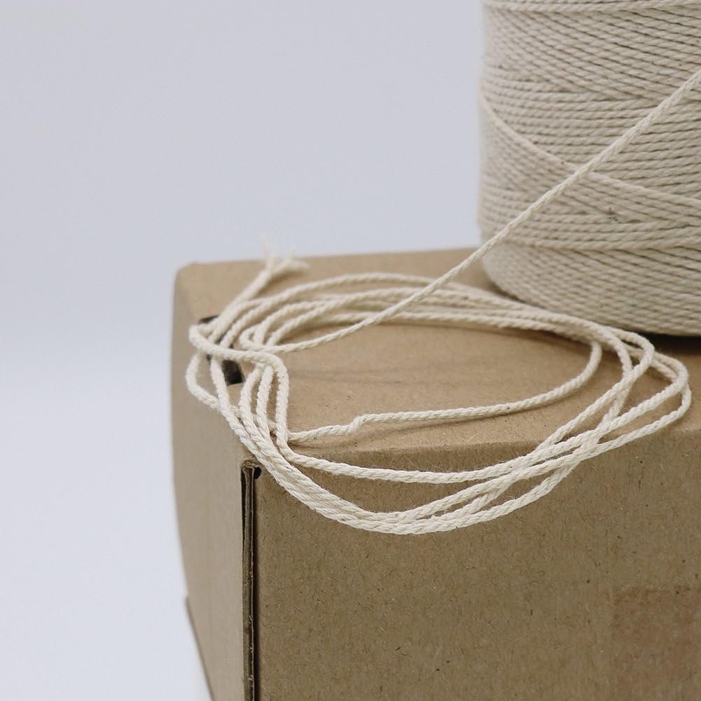 Tenn Well Cooking Twine, 3Ply 656Feet 1mm Food Safe Cotton Kitchen String Butchers Twine for Roasting, Trussing Turkey, Tying Meat, Making Sausage, Baking and More